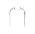 Brinco Ear Line Cristais - Ródio Branco - Imagem 1