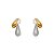 BRINCO GOTAS LISAS BICOLOR - Imagem 1