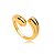 Anel Semijoia Liso Regulável - Ouro - Imagem 1