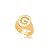 Anel Mindinho Letra G Micro Zircônia - Ouro Regulável - Imagem 1