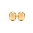 Brinco Semijoia Oval Liso - Ouro - Imagem 1
