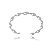 Bracelete Torcido Liso - Ródio Branco - Imagem 1