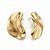 Brinco Orgânico Escultural – Banho de Ouro Amarelo 18K - Imagem 1
