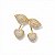 Broche Cereja Cravejado - Banho em Ouro - Imagem 1