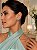 Brinco Ear Cuff Gota Cravejado Turmalina - Ródio Branco - Imagem 2