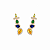 Brinco Ear Cuff Gota Cravejado Color – Banho em Ouro - Imagem 1
