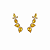 Brinco Ear Cuff Gota Cravejado Citrino – Banho em Ouro - Imagem 1