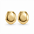 Brinco Oval Liso – Banho em Ouro - Imagem 1