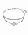 Bracelete Cravejado e Pulseira Trevo - Ródio branco - Imagem 1