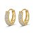 Brinco Trio de Argolas Cravejadas – Banho em Ouro - Imagem 3