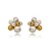 Brinco Flor de Pérolas – Banho em Ouro - Imagem 1