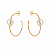 Brinco Argola com Pérola – Banho em Ouro Amarelo 18K - Imagem 1