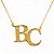 Colar Monograma Personalizado "BC"– Banho em Ouro Amarelo 18K - Imagem 4
