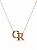 Colar Monograma Personalizado "CR"– Banho em Ouro Amarelo 18K - Imagem 1