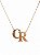 Colar Monograma Personalizado "CR"– Banho em Ouro Amarelo 18K - Imagem 4