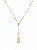 Colar Gravata com Iniciais L e B – Banho em Ouro Amarelo 18K - Imagem 1