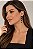 Brinco Longo Esferas Esmaltadas Preto – Banho em Ouro Amarelo 18K - Imagem 2