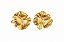 Brinco Flor Texturizada – Banho em Ouro Amarelo 18K - Imagem 1
