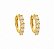 Brinco Argola Cravejada com Zircônias Citrino – Banho em Ouro Amarelo 18K - Imagem 1