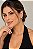 Brinco Oval com Pedra Preta – Banho em Ouro Amarelo 18K - Imagem 2