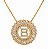 Colar Mandala Navete Letra B – Banho em Ouro Amarelo 18K - Imagem 7