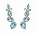 Brinco Ear Cuff Gota Áqua-Marinha – Banho em Ródio Branco - Imagem 1