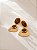 Brinco Canelado Marrom Esmaltado – Banho em Ouro Amarelo 18k - Imagem 6