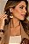 Brinco Canelado Marrom Esmaltado – Banho em Ouro Amarelo 18k - Imagem 2