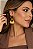 Brinco Canelado Marrom Esmaltado – Banho em Ouro Amarelo 18k - Imagem 5
