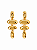 Brinco Orgânico Articulado – Banho em Ouro Amarelo 18K - Imagem 1
