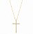 Colar Religioso Cruz Cravejada com Micro Zircônias – Banho em Ouro 18K - Imagem 1