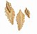 Brinco Folha Texturizada com Banho em Ouro 18K - Imagem 6