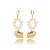 Brinco Argola com Pérolas e Concha – Banho em Ouro 18K - Imagem 1