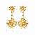 Brinco Flor Micro Zircônias – Banho em Ouro Amarelo 18K - Imagem 1