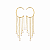 Brinco Piercing Fake Chains Pérola – Banho de Ouro Amarelo 18K - Imagem 1