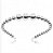 Tiara Bolas Lisa - Ródio Branco - Imagem 1