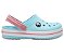 Sandália Crocs Infantil Crocband™ Clog - Ice Blue/White - Imagem 2