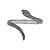 Bracelete Cobra Prata 925 e Marcassita - Imagem 1