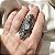 Anel Arabesco Gota Indiano em Prata com Pedra da Lua - Imagem 1