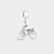 Charm Ciclista com Bike Prata 925 - Imagem 1