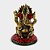 Ganesha Decorativa com Pedras Coloridas Vermelho - Imagem 1