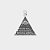 Pingente Místico Pirâmide e Olho da Providência Prata 925 - Imagem 1
