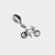 Charm Bicicleta em Prata 925 - Imagem 1