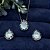 Conjunto Gota Verde Semijoia Ouro - Imagem 1