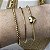 Bracelete Liso com Bolinhas Semijoia Ouro - Imagem 2