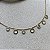 Colar Choker 3 Círculos 4 Zircônias Semijoia Ouro - Imagem 3