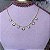 Colar Choker 3 Círculos 4 Zircônias Semijoia Ouro - Imagem 1