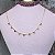 Colar Choker Pontinhos Coloridos Escuros Semijoia Ouro - Imagem 1