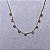 Colar Choker Pontinhos Coloridos Escuros Semijoia Ouro - Imagem 3