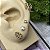 Brinco Falso Piercing Folhinha Crav Semijoia Ouro - Imagem 2